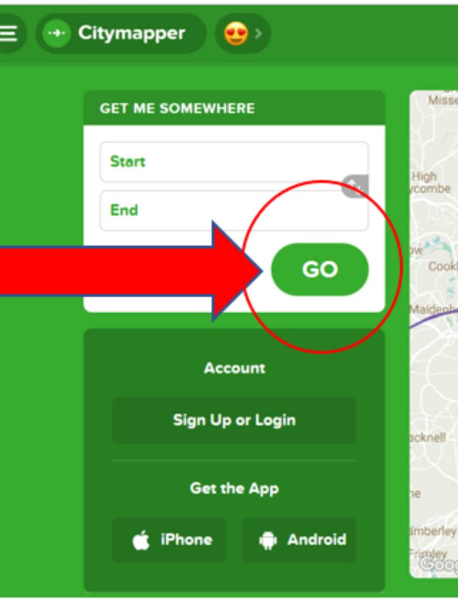 Amazing Citymapper App Instructions