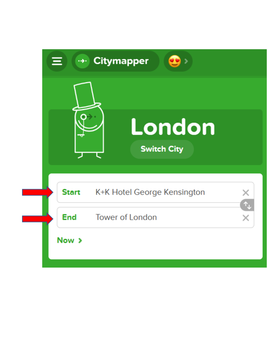 Amazing Citymapper App Instructions