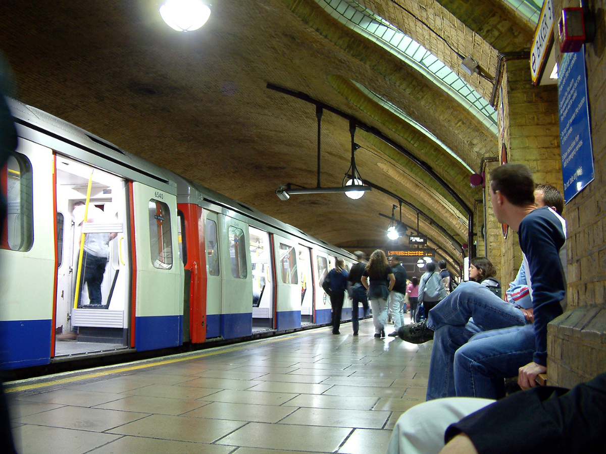 London underground on first trip to Europe.