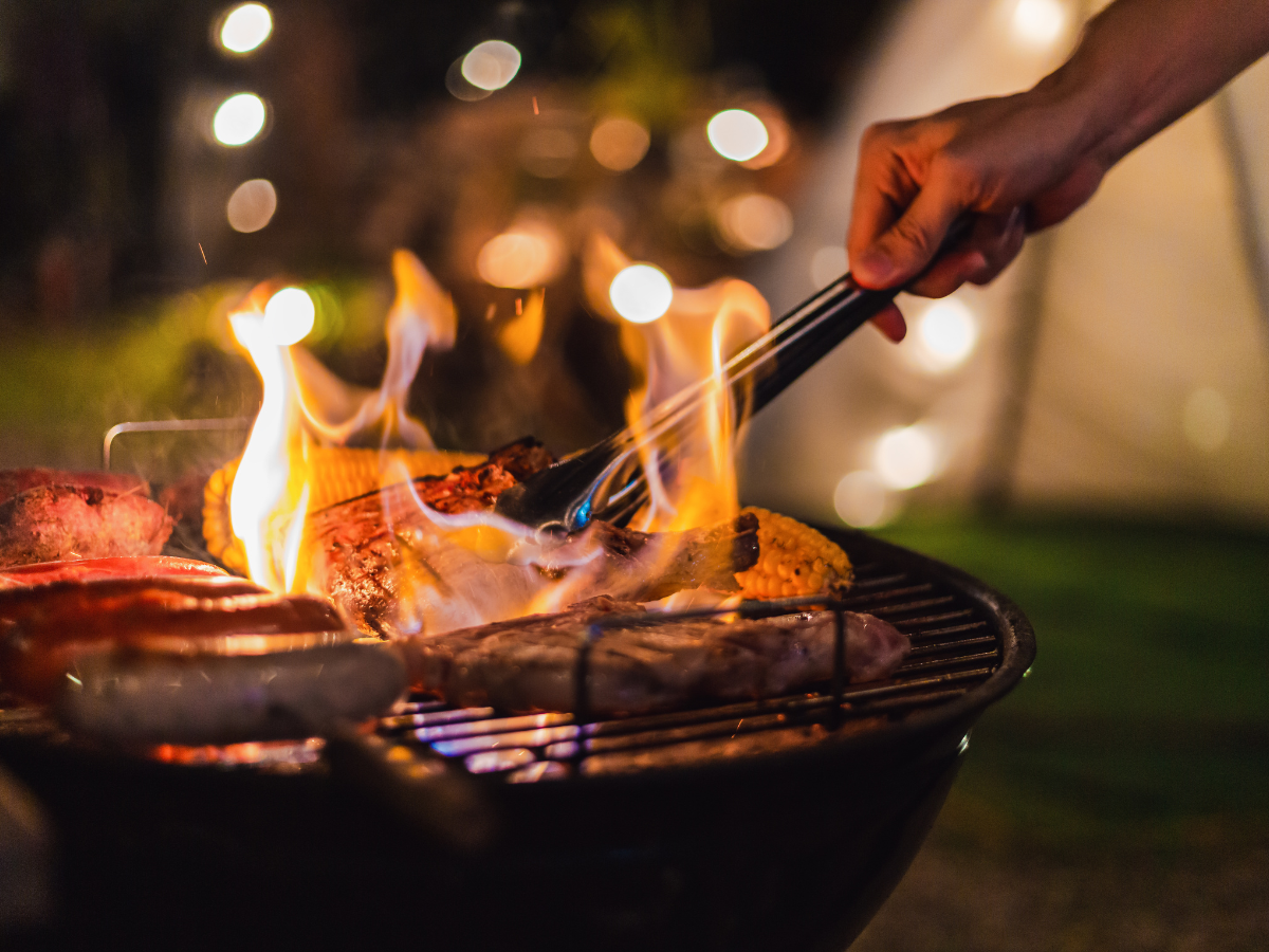 End of school celebration backyard camping