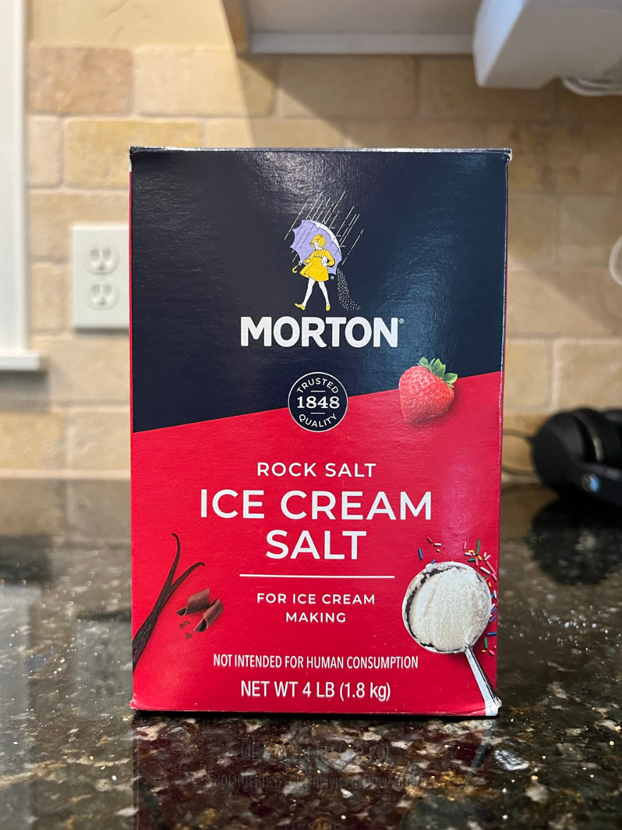 Make sure to use ice cream salt for making homemade ice cream for kids.
